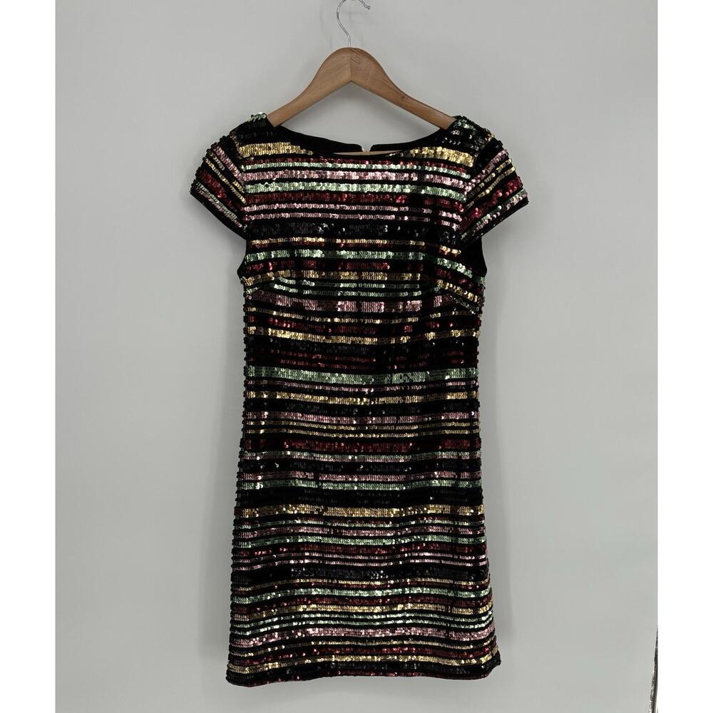 Vince Camuto Women's Sequin Colorful Party Cocktail Mini Dress Size 4 Festive - Picture 5 of 10